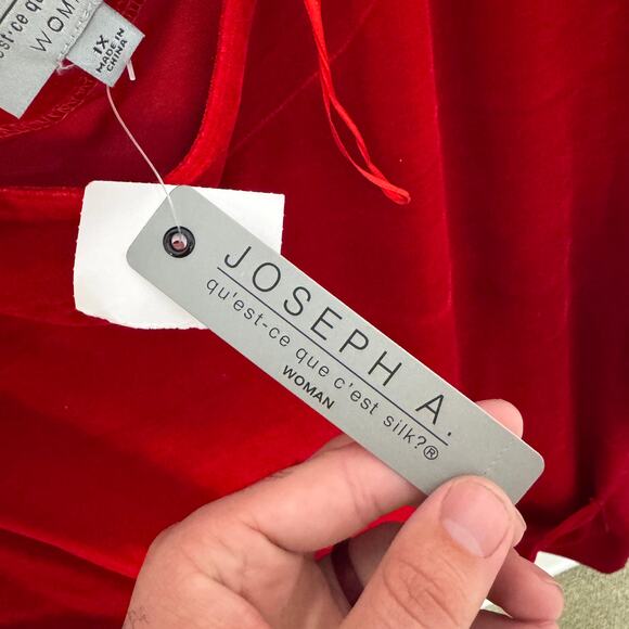 Joseph A Plus Velvet Long Pockets Long Sleeve Top US Women's 1X Plus - Picture 4 of 7